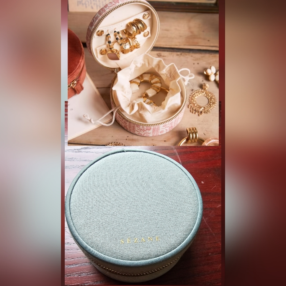 New Sezane Sage Green Jewelry Case - Picture 6 of 7